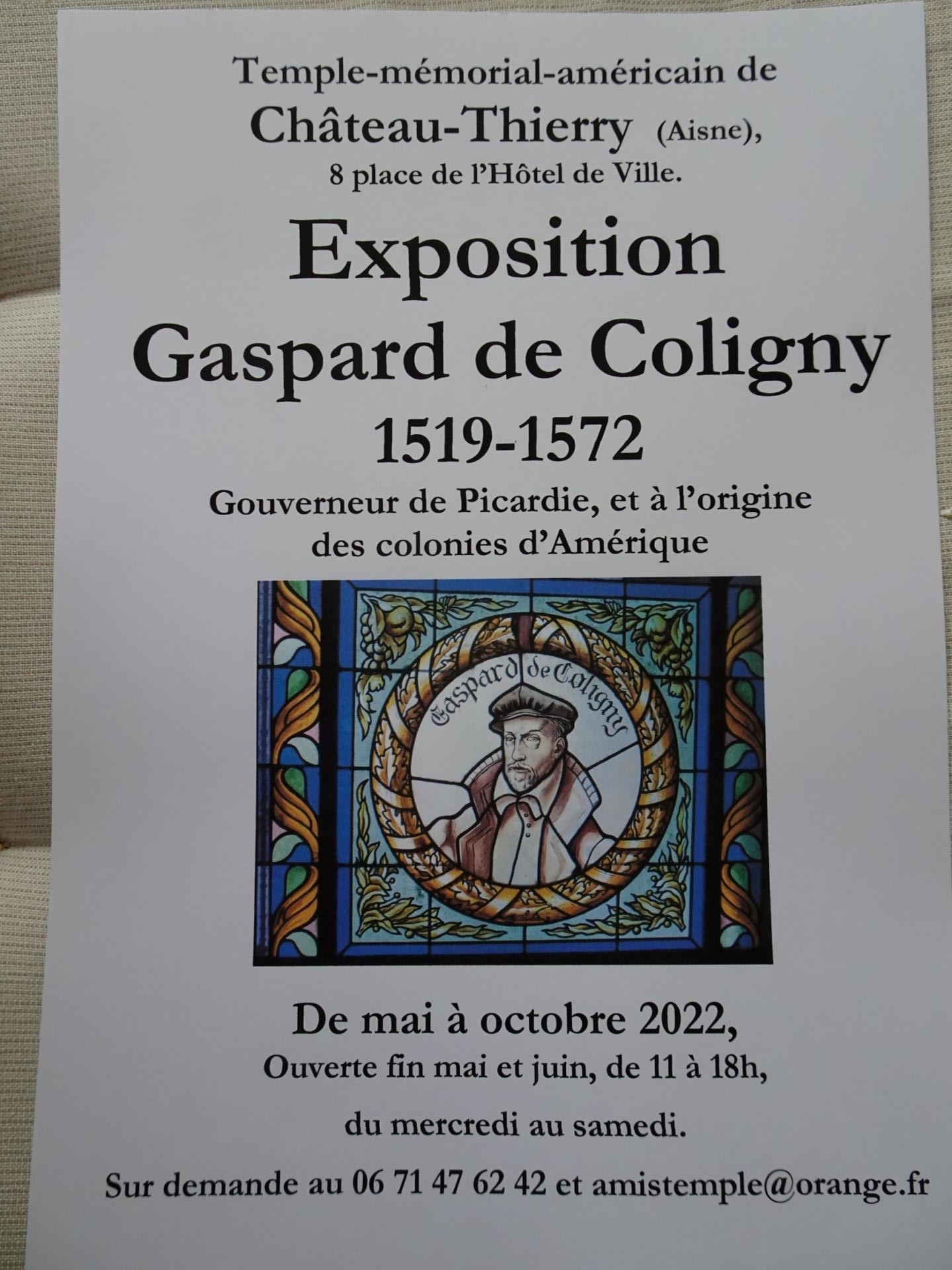 Affiche de l'exposition Coligny